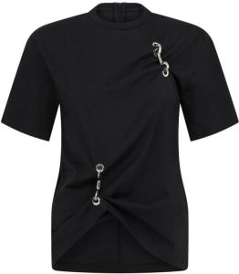 Christopher Kane T-shirt met gespdetail BLACK