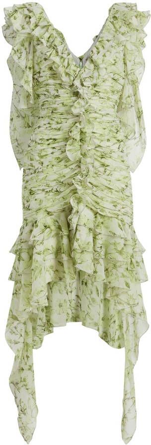 Cinq A Sept Zijden mini-jurk Groen