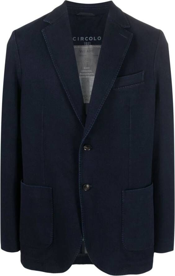 Circolo 1901 Blazer met enkele rij knopen Blauw