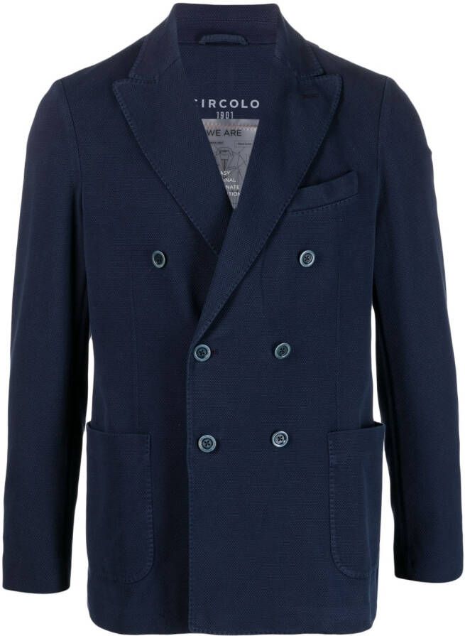 Circolo 1901 Blazer met dubbele rij knopen Blauw