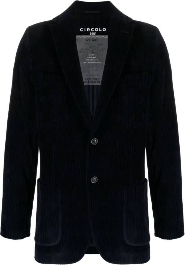 Circolo 1901 Ribfluwelen blazer Blauw