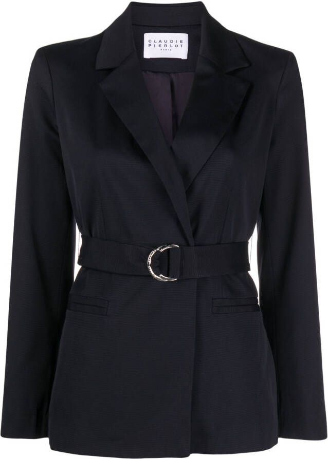 Claudie Pierlot Blazer met ceintuur Blauw