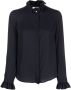 Claudie Pierlot Shirt met ruchekraag Blauw - Thumbnail 1