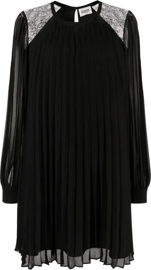 Claudie Pierlot Mini-jurk met korte mouwen Zwart