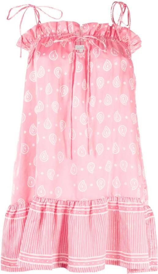 Cloe Cassandro Daisy graphic-print minidress Roze