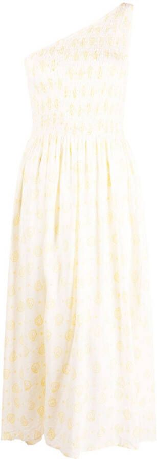 Cloe Cassandro Tara one-shoulder midi dress Wit