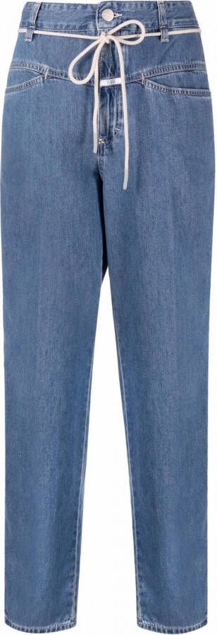 Closed Jeans met toelopende pijpen Blauw