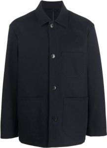 Closed Button-down jack Blauw