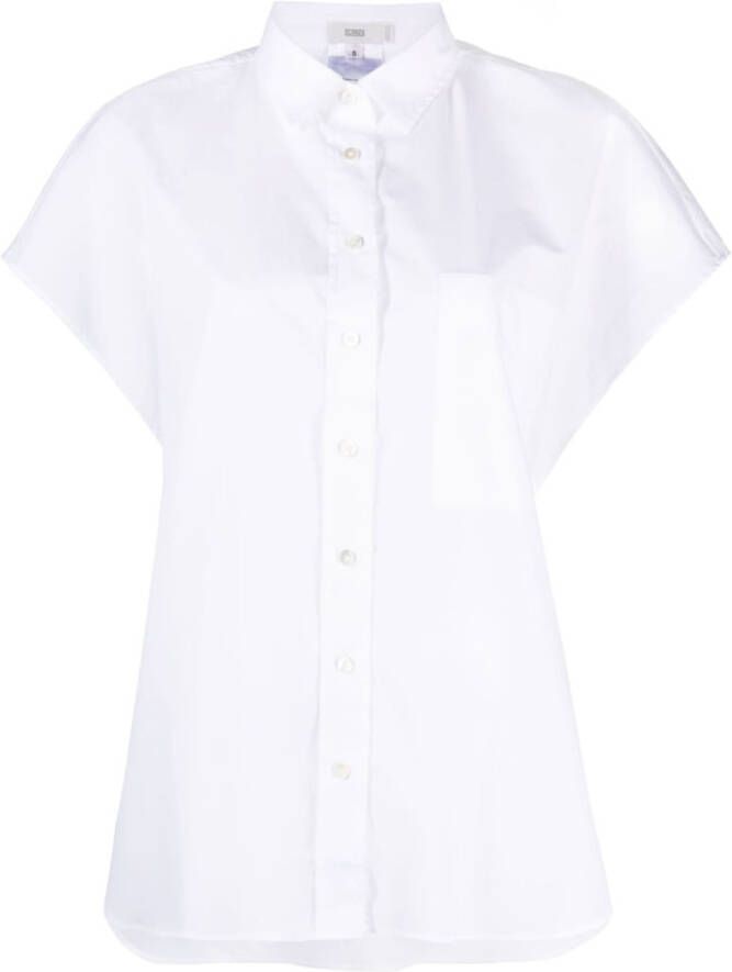 Closed Button-up blouse Wit