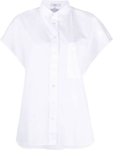 Closed Button-up blouse Wit