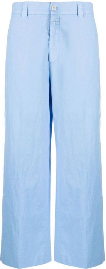 Closed Cropped broek Blauw