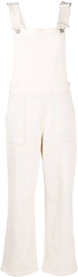 Closed Cropped tuinbroek Beige