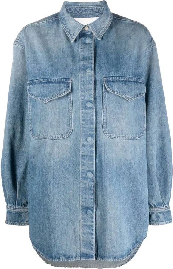 Closed Denim overshirt Blauw
