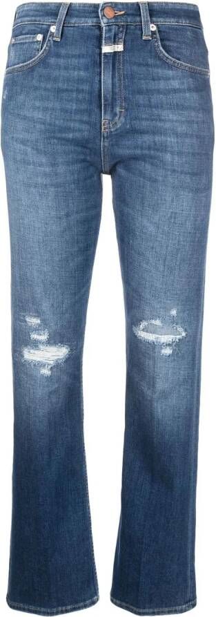 Closed Gerafelde jeans Blauw