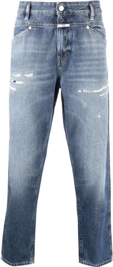 Closed Gerafelde jeans Blauw