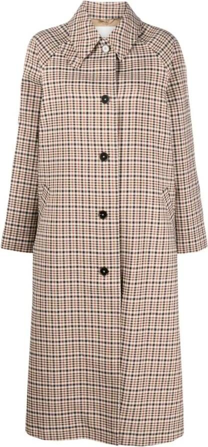 Closed Geruite midi-jas Beige