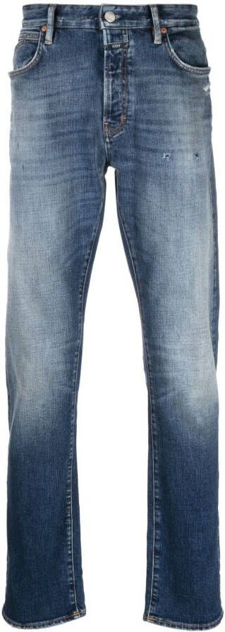 Closed Jeans met logopatch Blauw