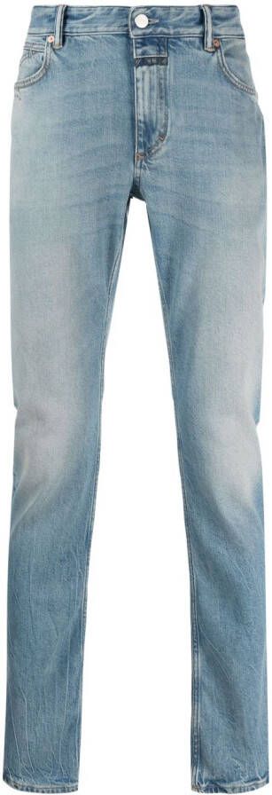 Closed Jeans met logopatch Blauw