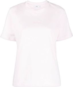 Closed T-shirt met geborduurd logo Roze