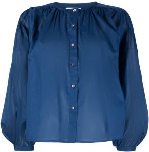 Closed Semi-doorzichtige blouse Blauw