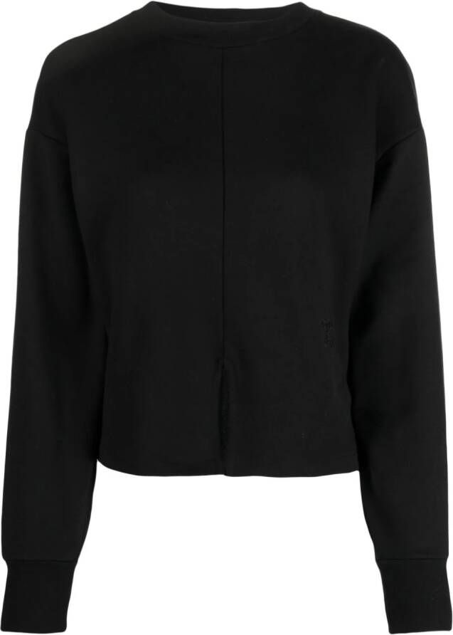 Closed Sweater met geborduurd logo Zwart