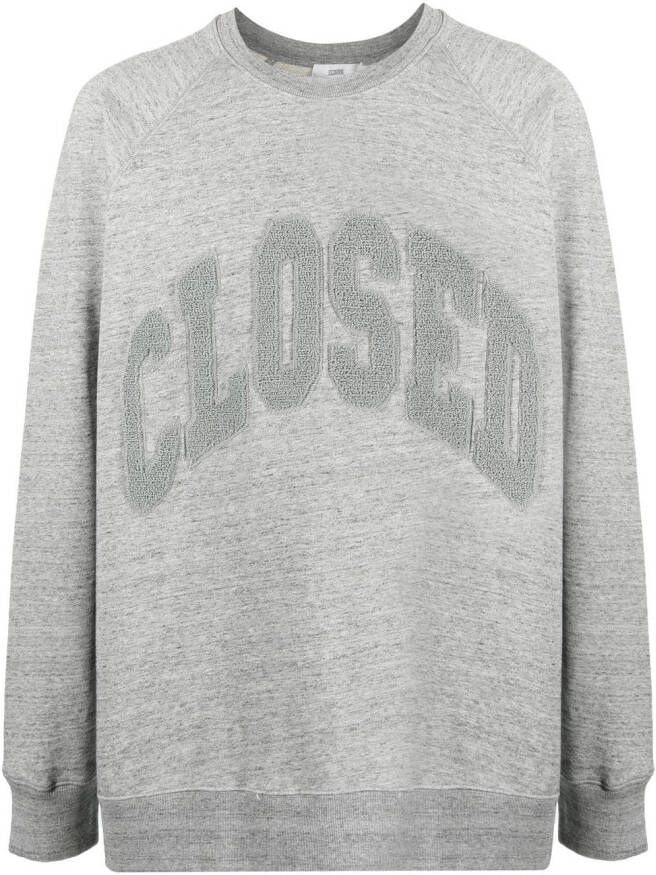 Closed Sweater met logoprint Grijs