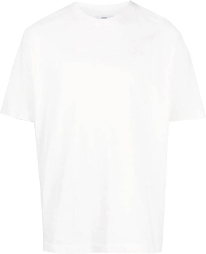 Closed T-shirt met geborduurd logo Wit