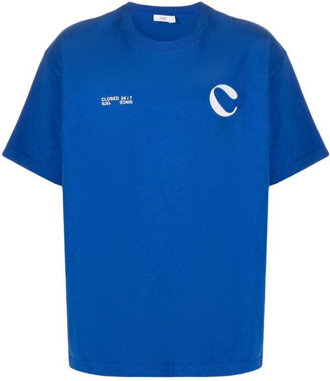 Closed T-shirt met logoprint Blauw