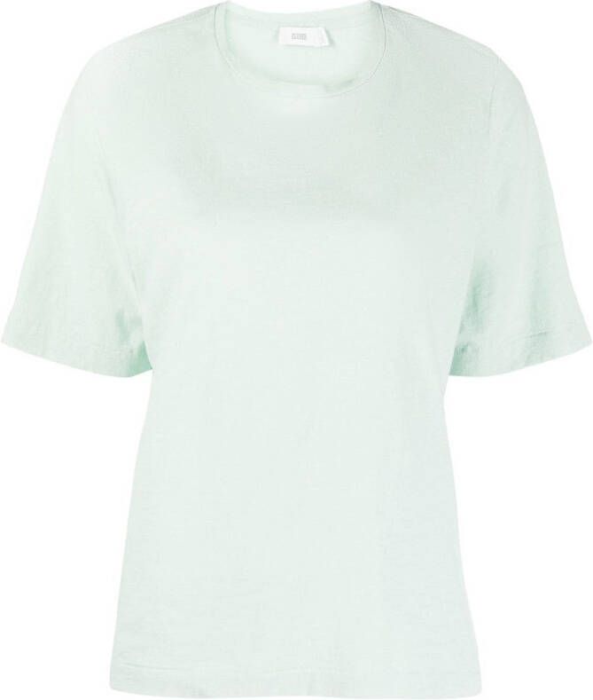 Closed T-shirt met ronde hals Groen