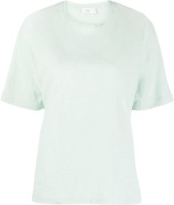 Closed T-shirt met ronde hals Groen