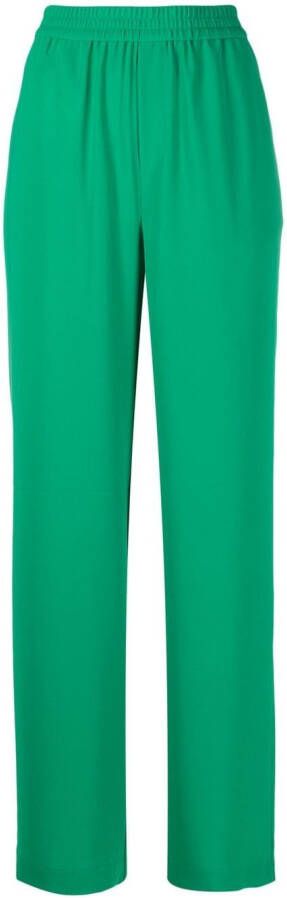 Closed Twill palazzo broek Groen