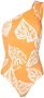 Clube Bossa Badpak met asymmetrische print Oranje - Thumbnail 1