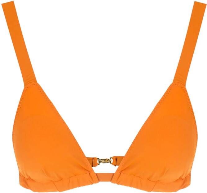 Clube Bossa Bikinitop met jacquard Oranje