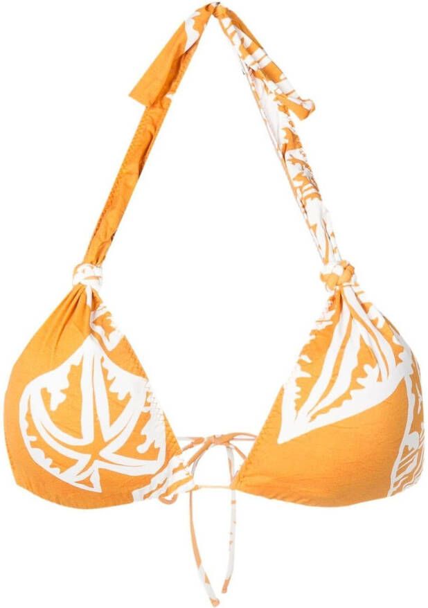 Clube Bossa Bikinitop met print Oranje