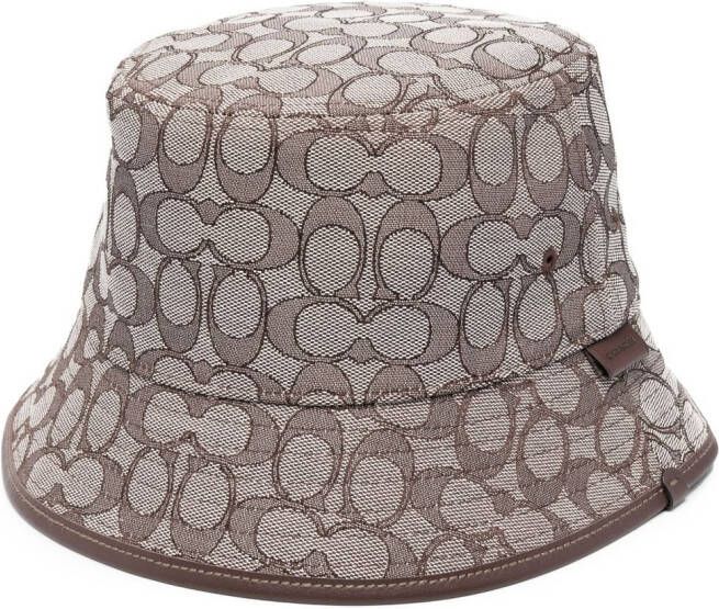 Coach Vissershoed met jacquard Bruin