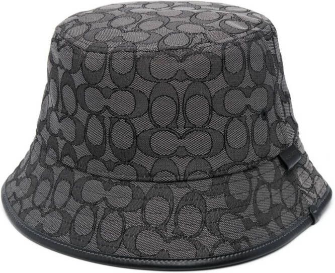 Coach Vissershoed met jacquard Zwart
