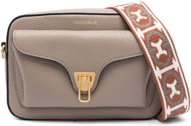 Coccinelle Beat leren crossbodytas Beige