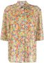 Collina Strada Blouse met bloemenprint Groen - Thumbnail 1
