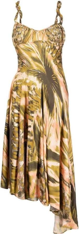 Collina Strada Jurk met print Groen