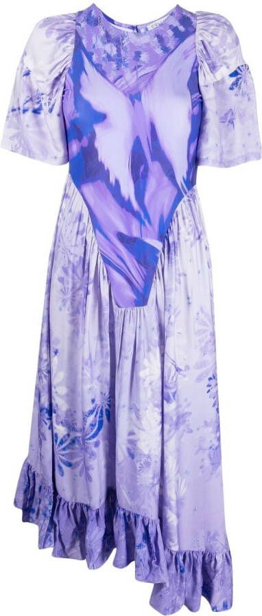 Collina Strada Midi-jurk met print Paars