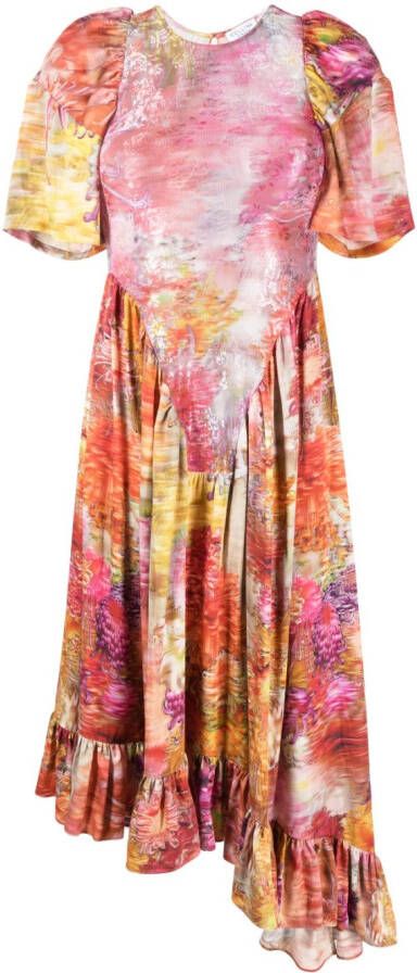 Collina Strada Midi-jurk met print Roze
