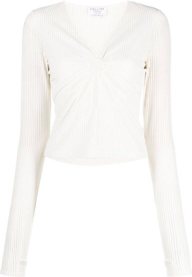Collina Strada Top met V-hals Beige