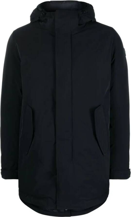 Colmar appliqué-logo hooded jacket Blauw