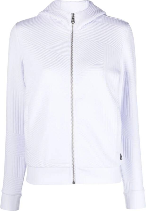 Colmar Hoodie met geribbeld detail Wit