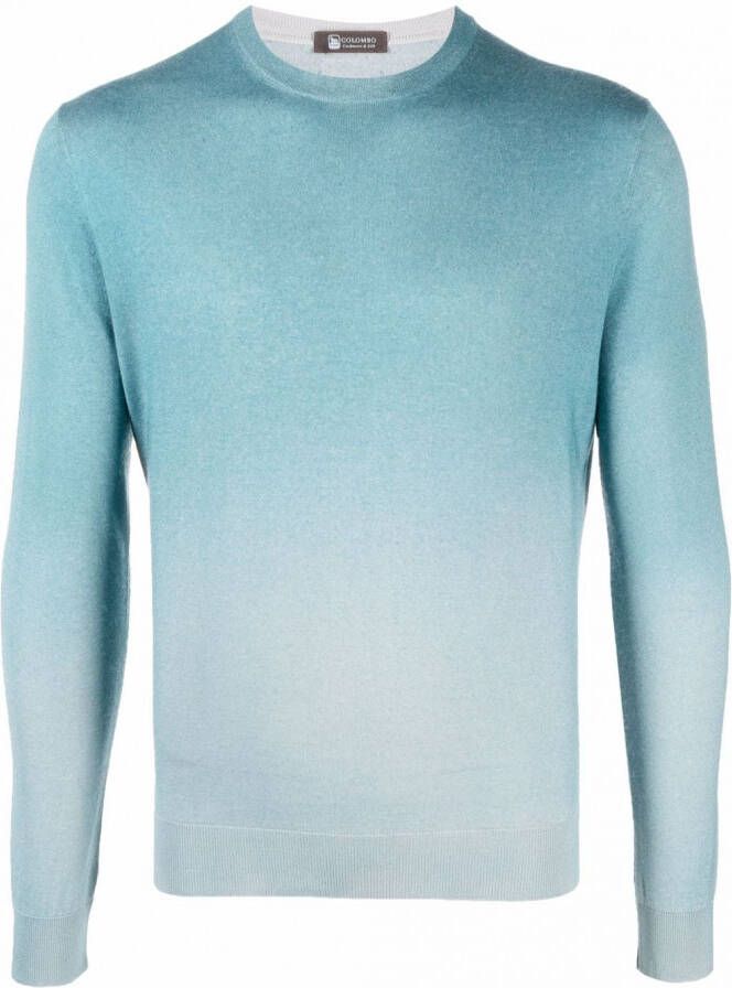 Colombo Sweater met ombré-effect Blauw