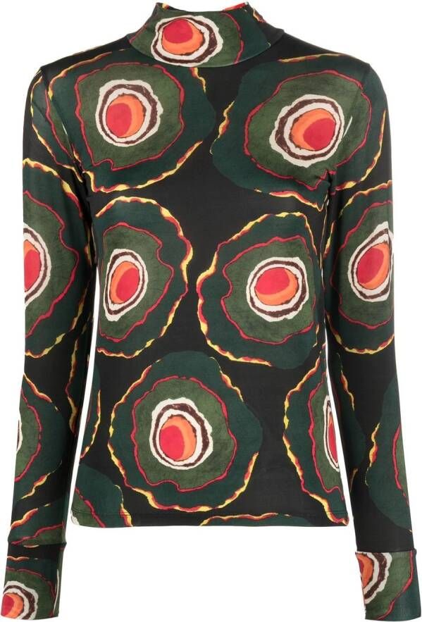 Colville Top met print Zwart