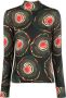 Colville Top met print Zwart - Thumbnail 1