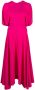 Colville Gedrapeerde midi-jurk Roze - Thumbnail 1