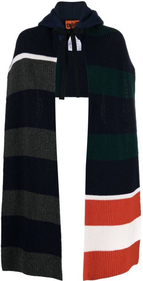 Colville Gestreepte hoodie Blauw