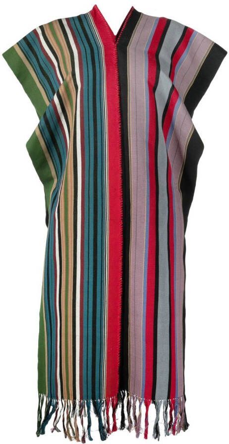 Colville Gestreepte poncho Veelkleurig